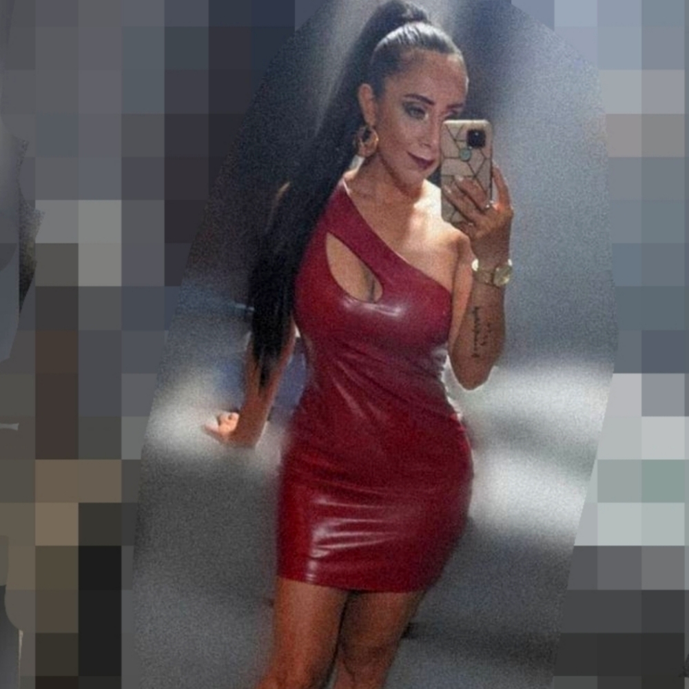 Leather like dress